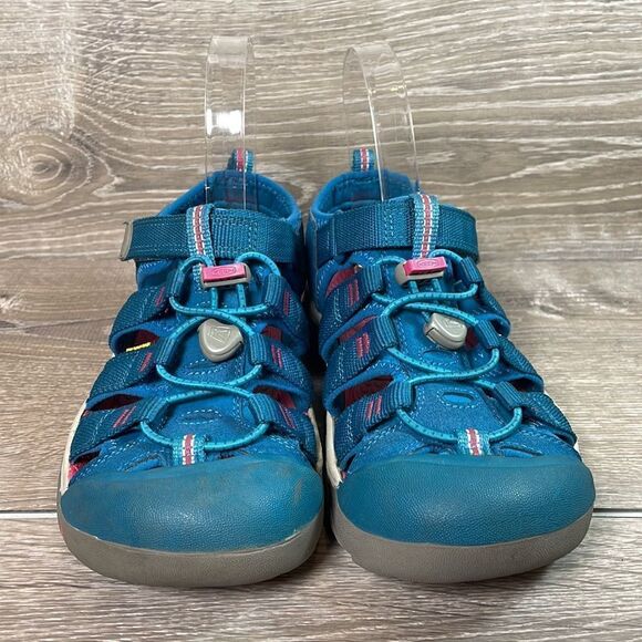 Keen Newport H2 Deep Lagoon Bright Pink Big Girls Sz 4 Waterproof Hiking Sandals - Picture 2 of 11